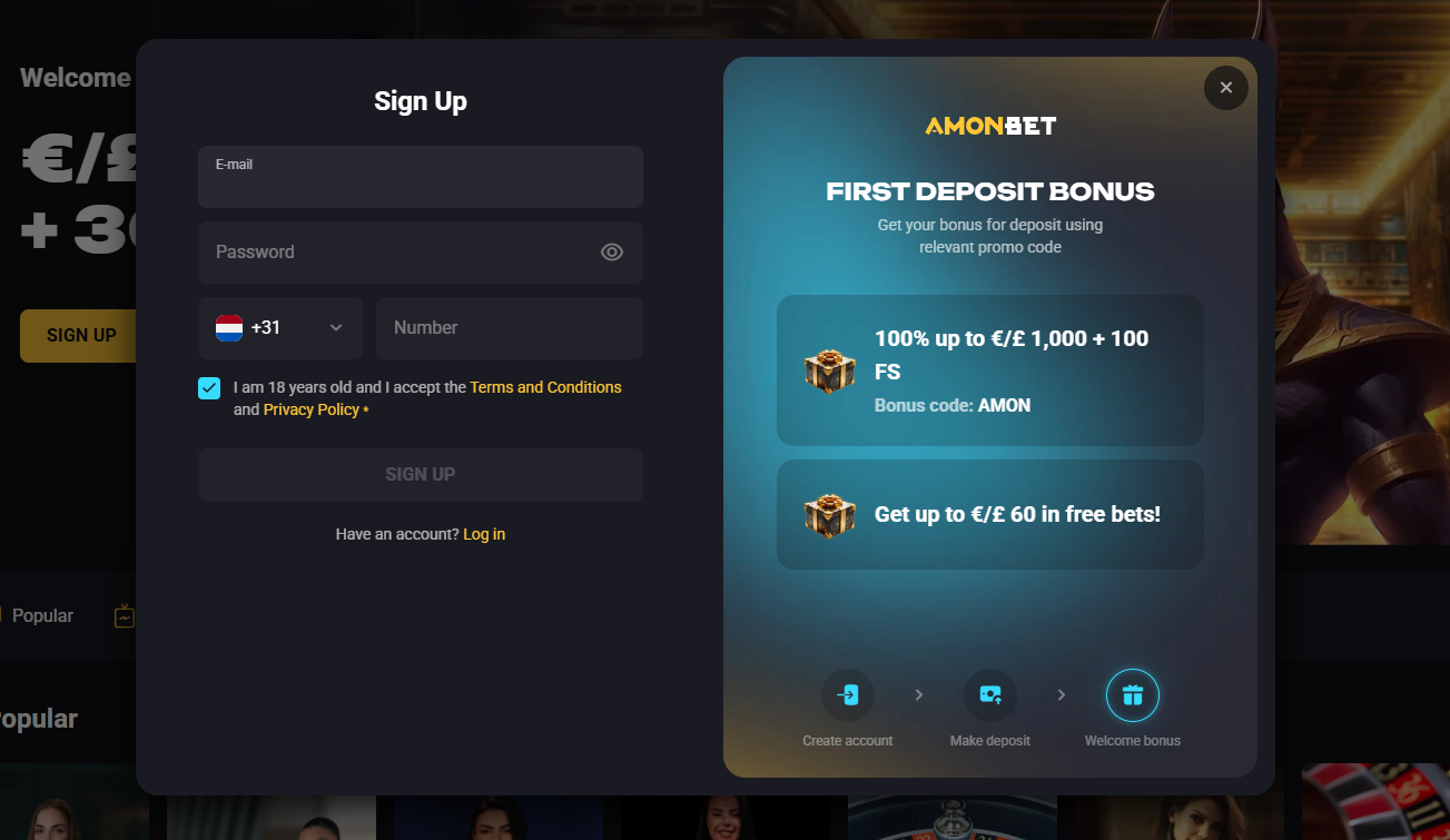 Amonbet Casino Login Startseite